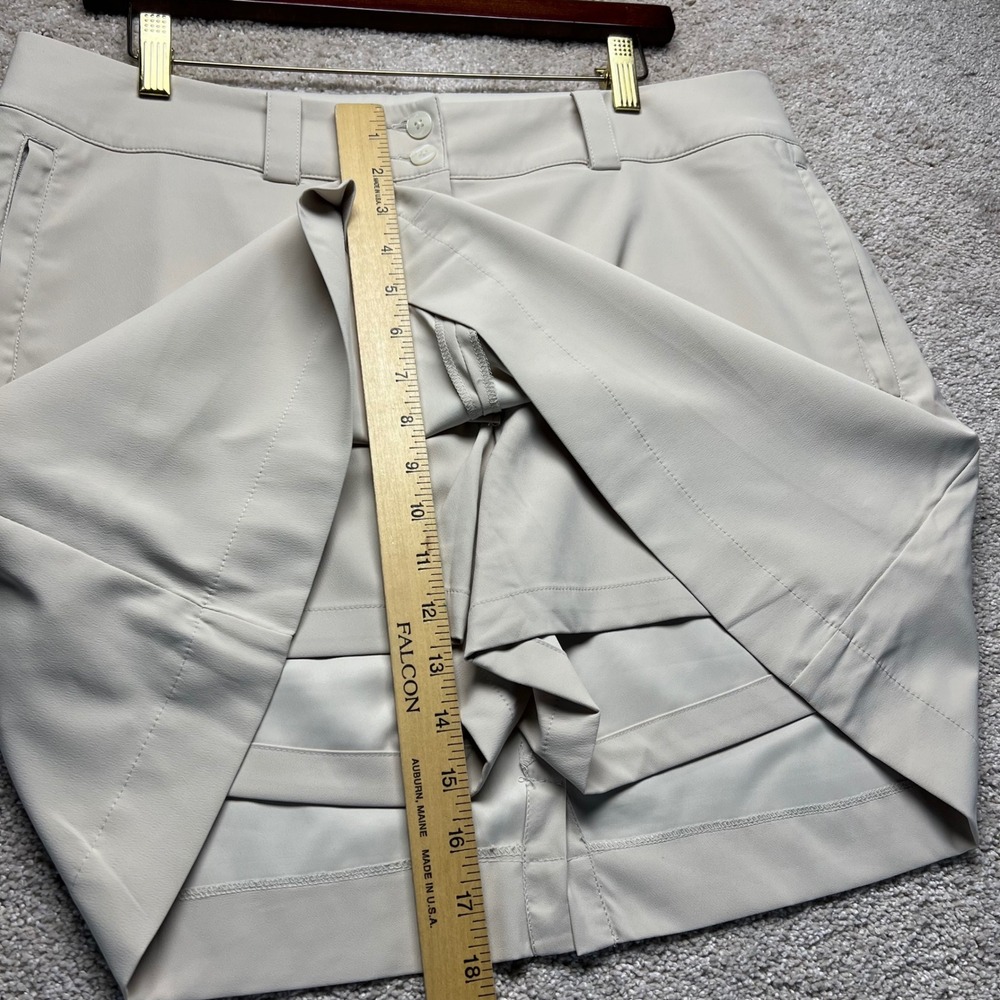 Nike‎ Golf Tour Performance Dri Fit Womens Skort Beige 12 Zip Pockets Preppy - Picture 8 of 12